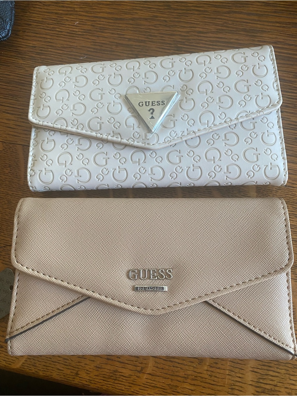 GUESS Cream and Blush Wallet Duo